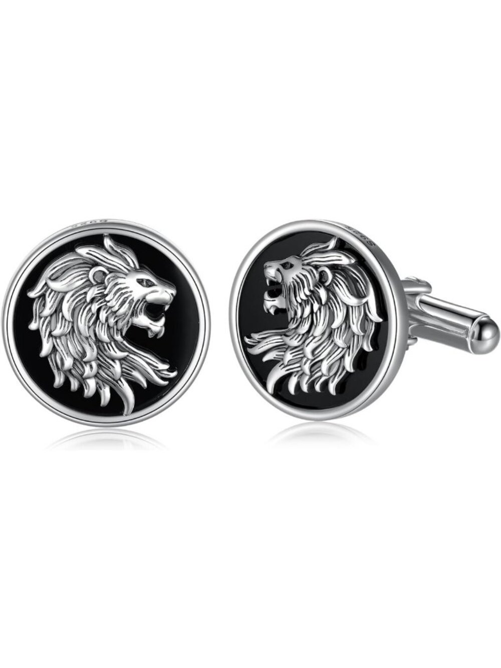 Stylish 925 Sterling Silver Lion Cufflinks for Men - Perfect for Tuxedos & Gifts